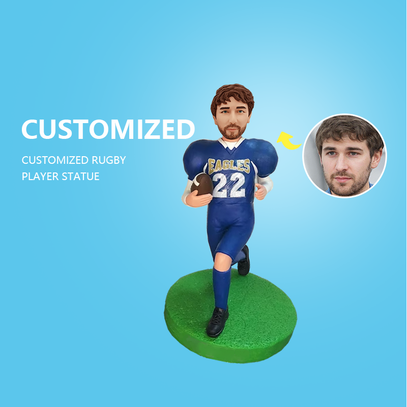 Customized Rugby Player Statue