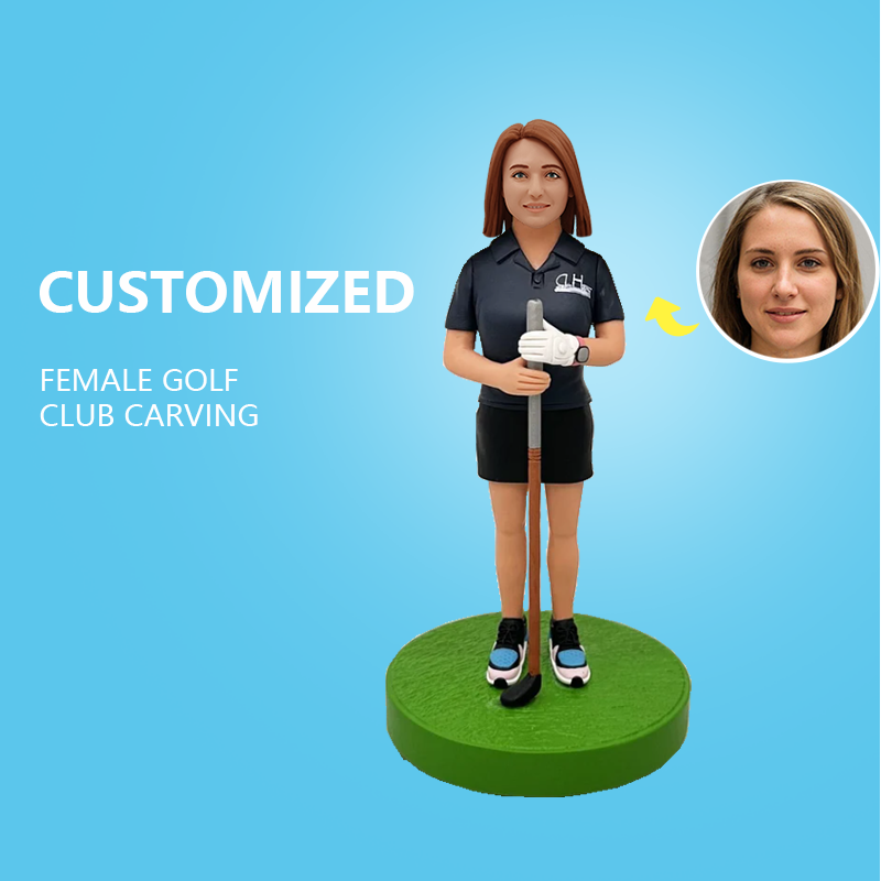 Customized female handheld golf club carving