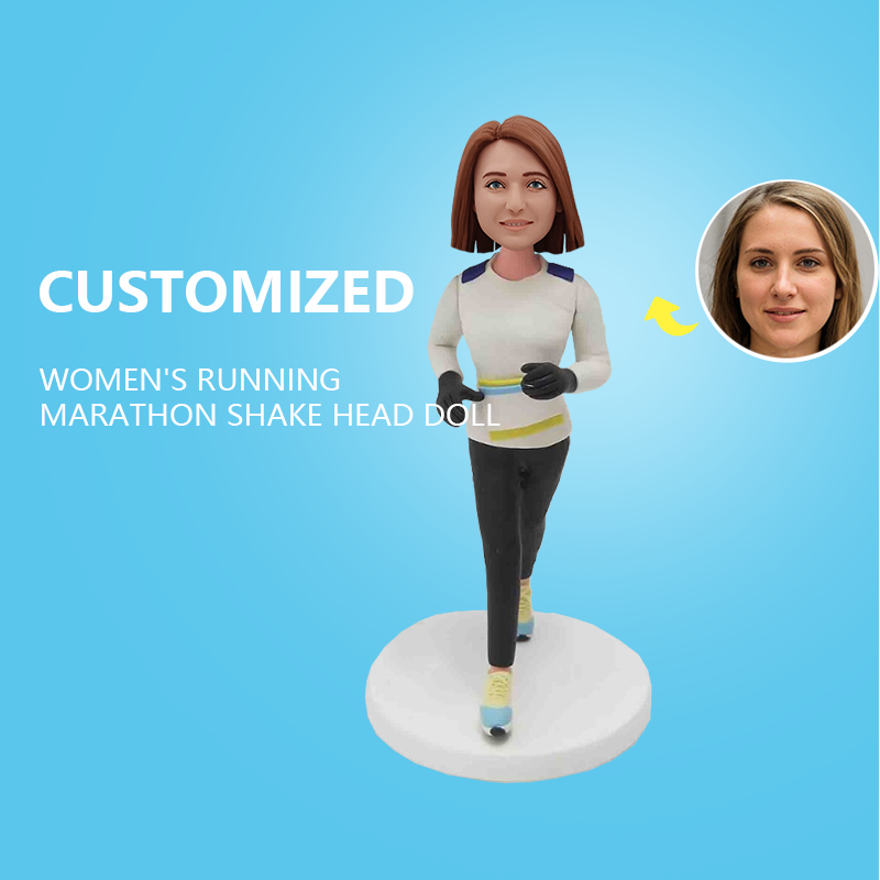 Customized Women's Running Marathon Shake Head Doll