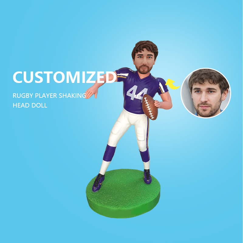Customized Rugby Player Shaking Head Doll