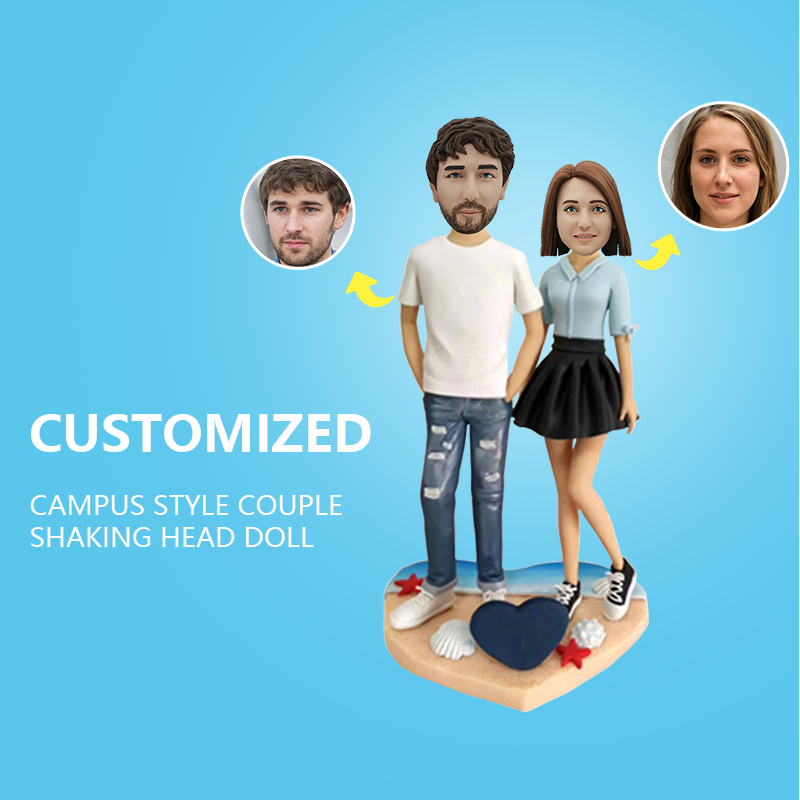 Campus Style Couple Shaking Head Doll