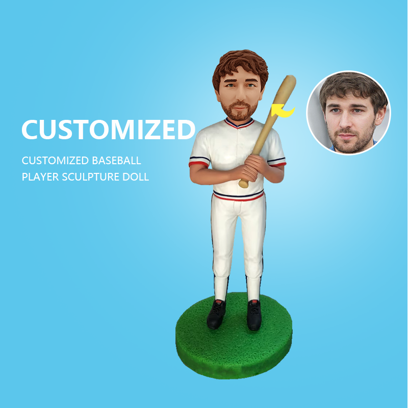 Customized Baseball Player Sculpture Doll