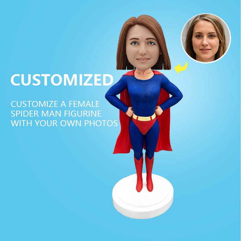 Customize A Female Spider Man Figurine With Your Own Photos