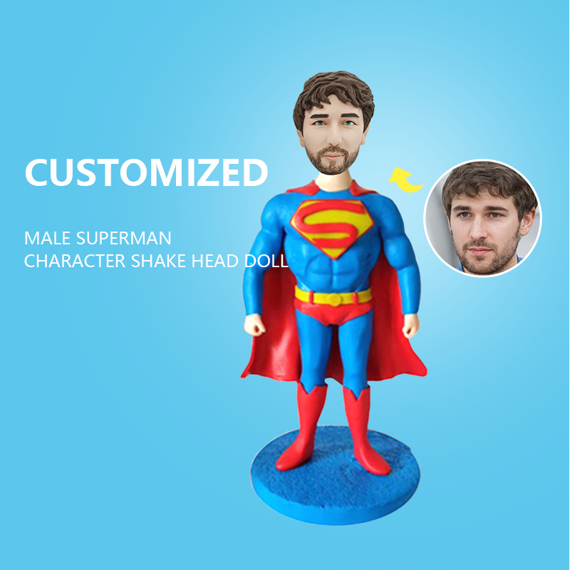 Customized Male Superman Character Shake Head Doll