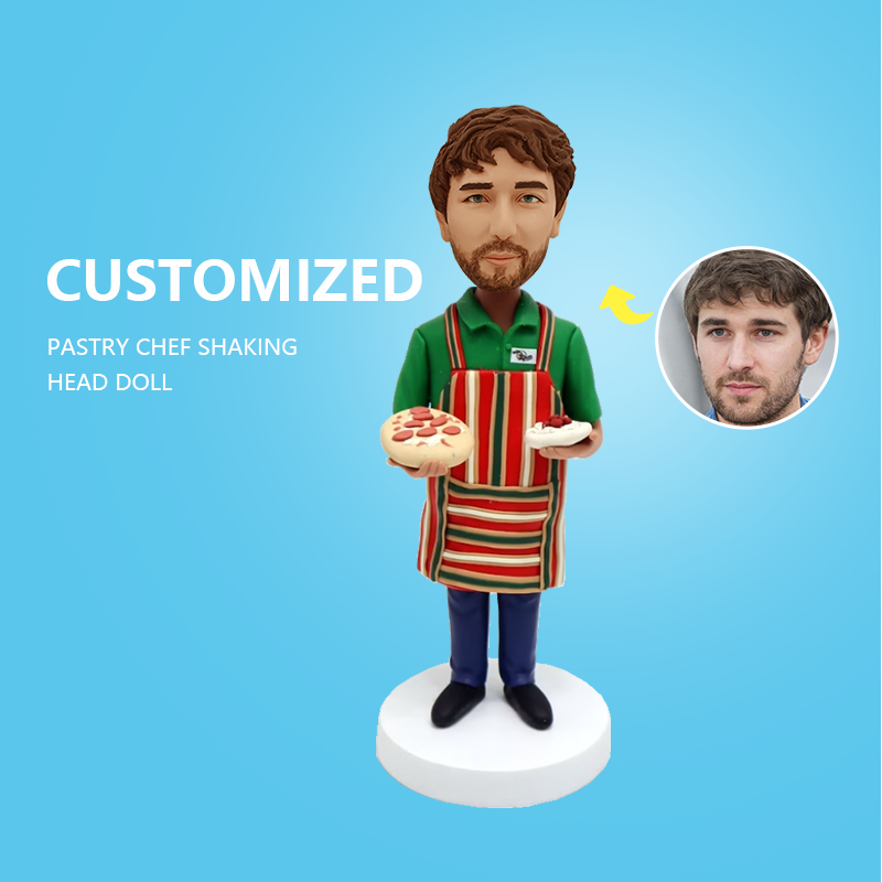 Customized Pastry Chef Shaking Head Doll