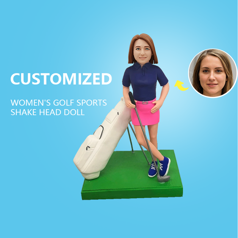 Customized Women's Golf Sports Shake Head Doll