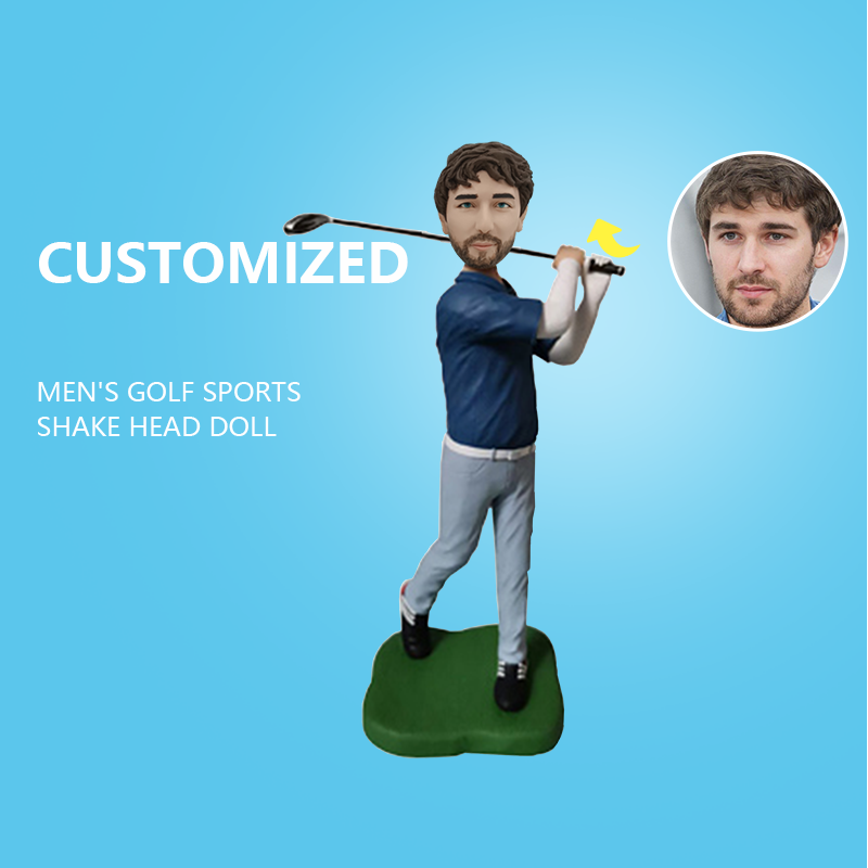 Customized Men's Golf Sports Shake Head Doll