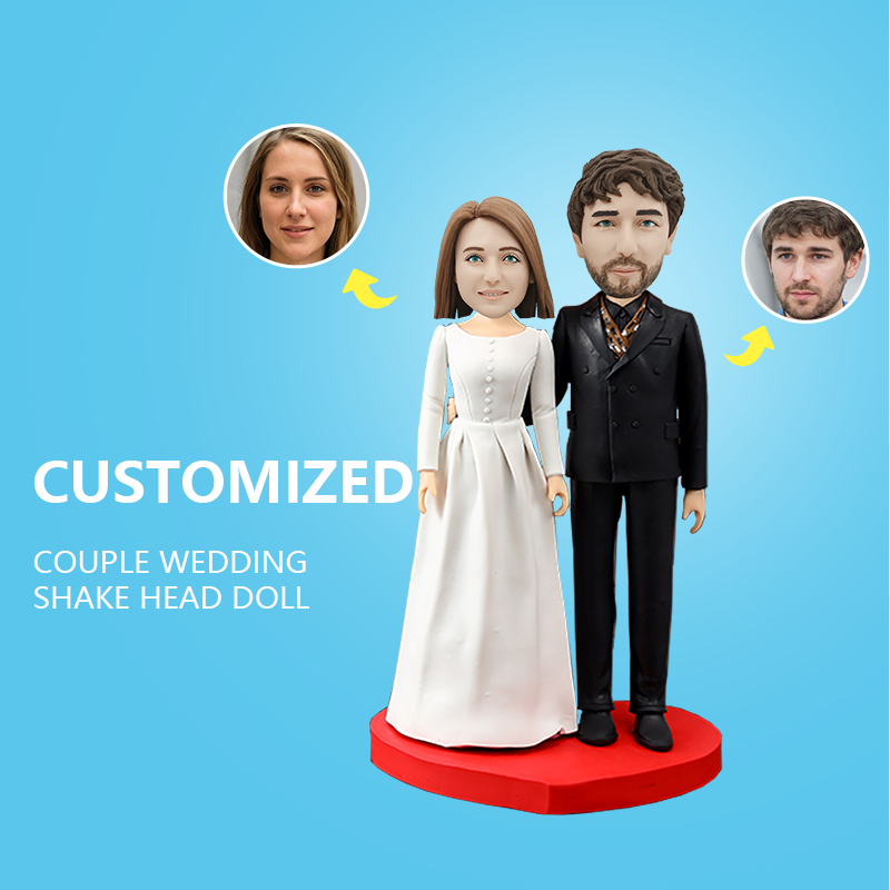 Customized Couple Wedding Shake Head Doll