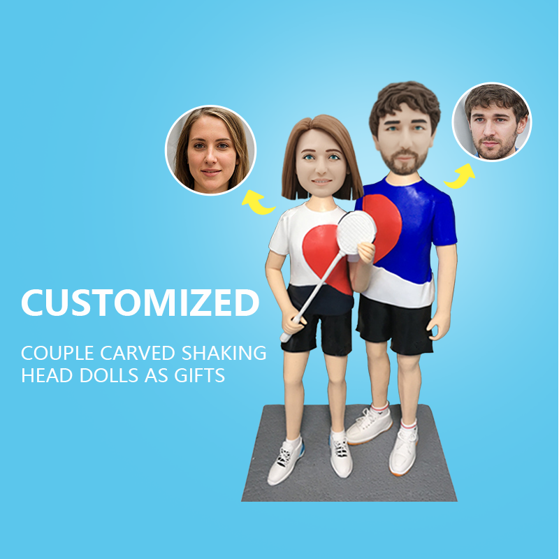 Customized Men's And Women's Sports Carved Shaking Head Dolls