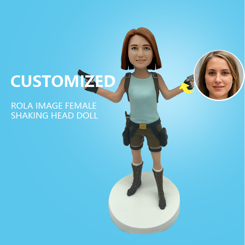 Customized Rola Image Female Shaking Head Doll