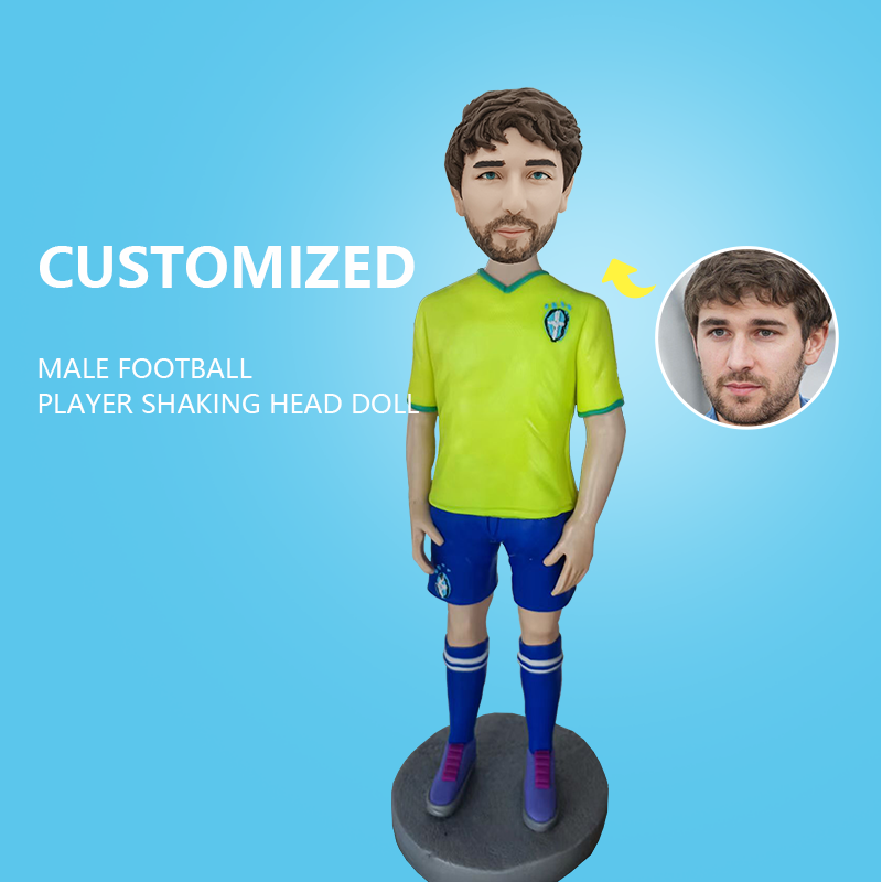 Customized Male Football Player Shaking Head Doll