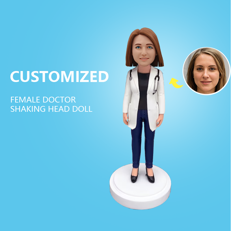 Customized Female Doctor Shaking Head Doll