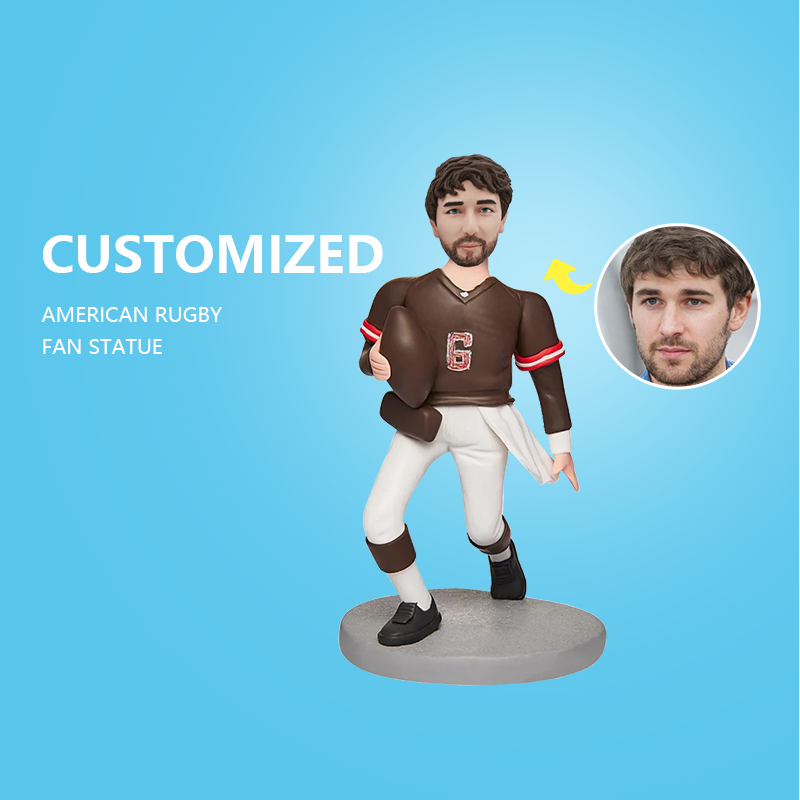 Customized Rugby Player Sculpture