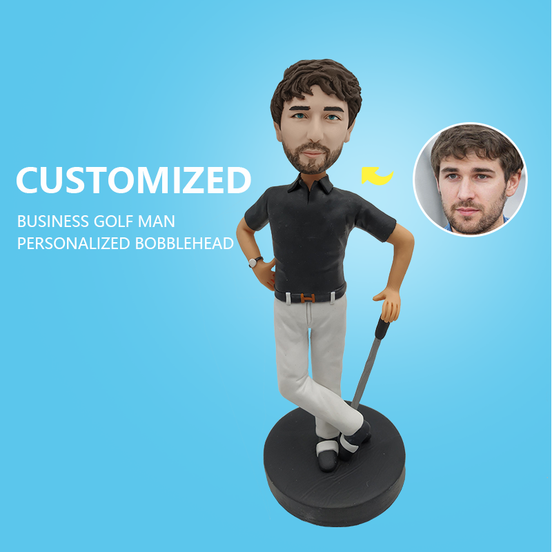 Customized Business Golf Man Personalized Bobblehead