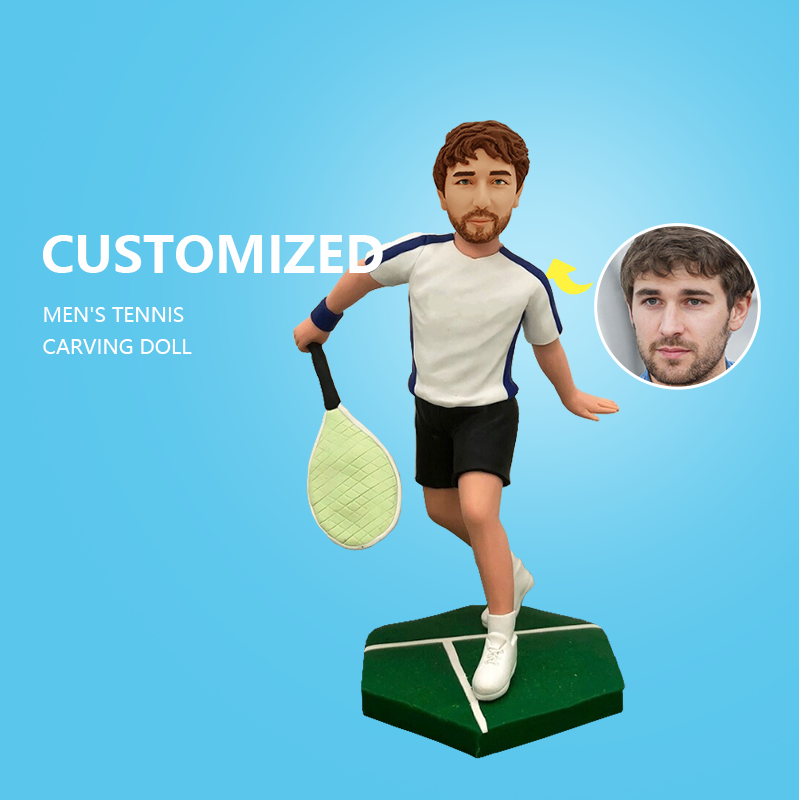 Customized Men's Tennis Carving Doll