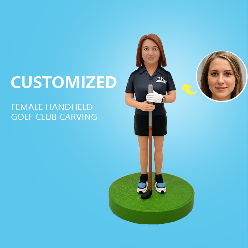 Customized female handheld golf club carving