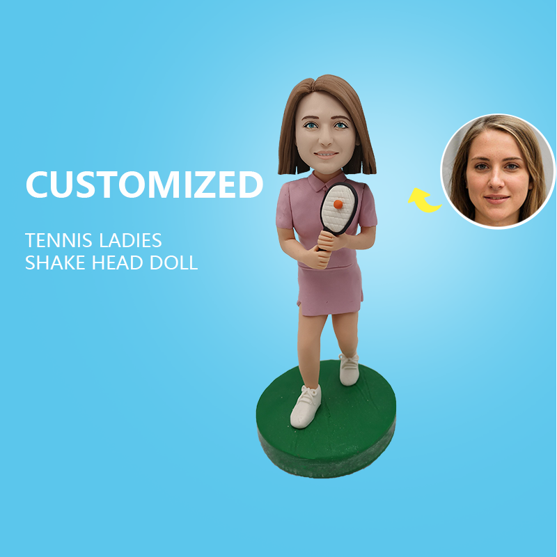Customized Tennis Ladies Shake Head Doll