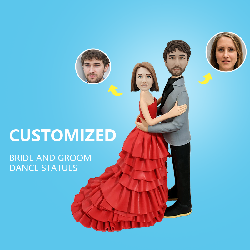 Customized Bride And Groom Dance Statues
